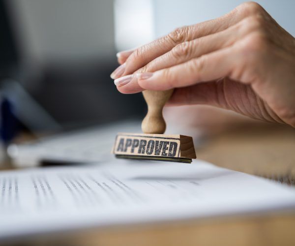 Approve Document And Work Permit Stamp Approve Document And Work Permit Stamp. Application Approved